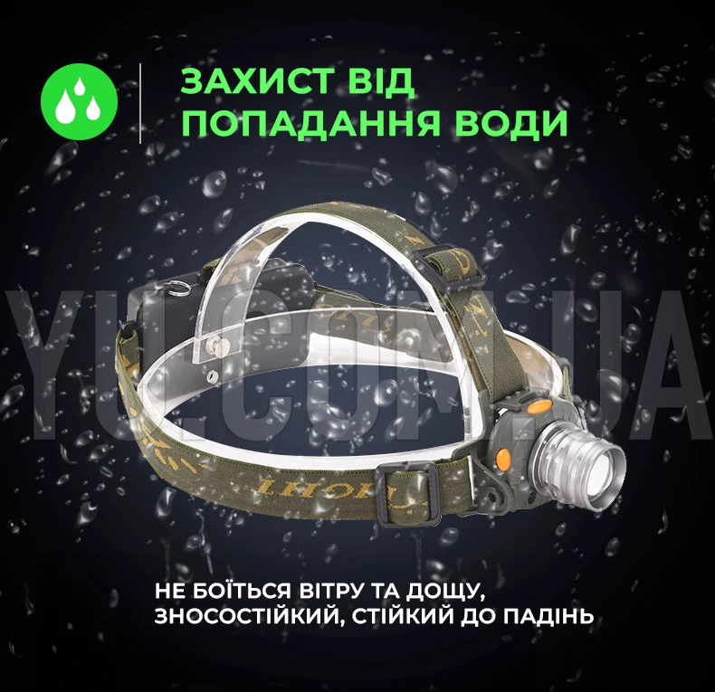 Налобний ліхтар Bailong BL 1505/602B SENSOR, світлодіодний налобний ліхтарик з датчиком руху Налобний ліхтар Bailong BL 1505/602B SENSOR, світлодіодний налобний ліхтарик з датчиком руху